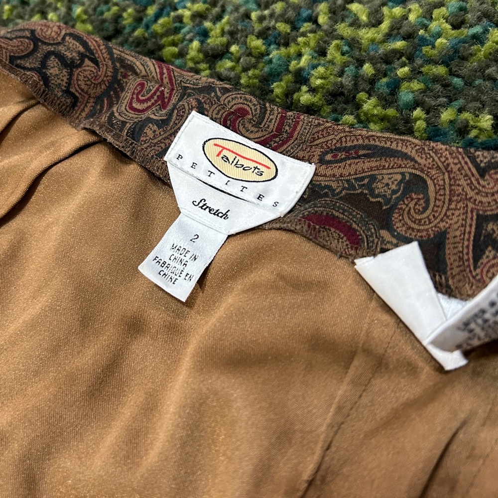 Vintage Talbots Paisley Midi Wrap Skirt - women’s size 2 - Picture 9 of 16